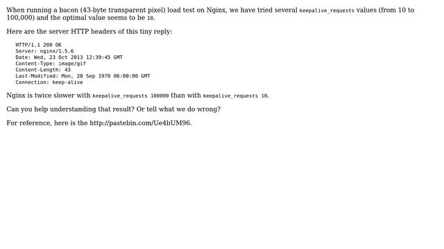 DevOps & SysAdmins: Large keepalive_requests values are severely slowing-down Nginx смотреть онлайн
