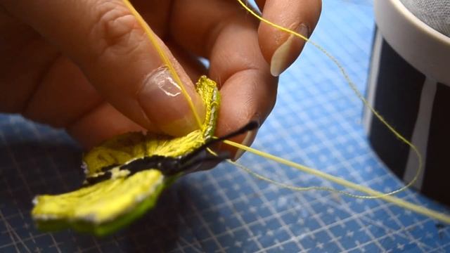DIY Brooch | Embroidery and Beads | Summer Brooch with Butterfly смотреть онлайн