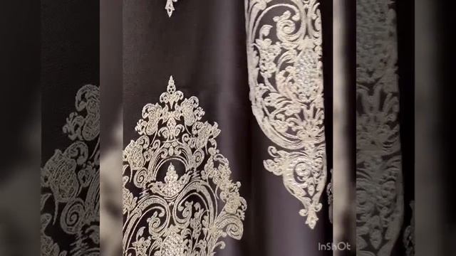 Шторы в коричневом цвете с вензелями смотреть онлайн