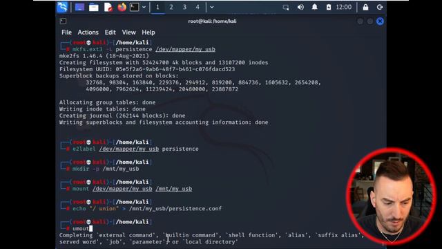 KALI LINUX USB ENCRYPTED PERSISTENCE смотреть онлайн