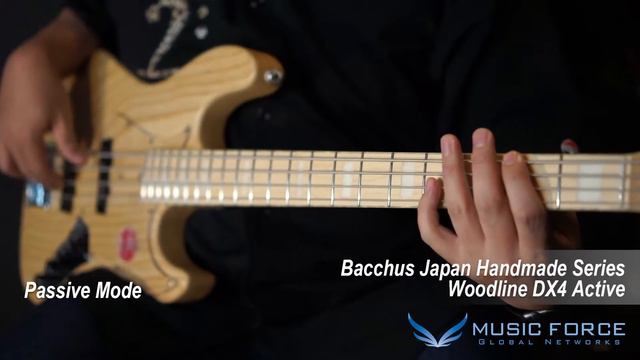 [MusicForce] Bacchus Japan Handmade Series Woodline DX4 Passive Vs Active Demo смотреть онлайн