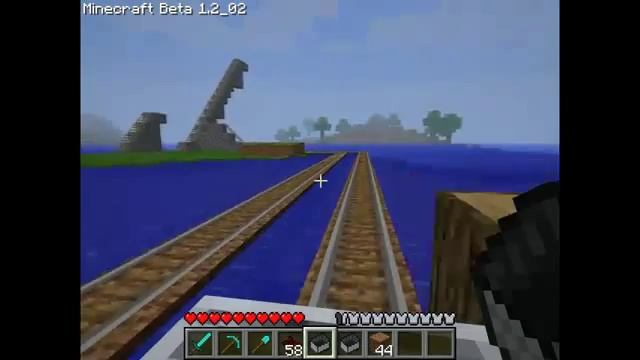 Minecraft рельсы Вагонетки и бустеры смотреть онлайн