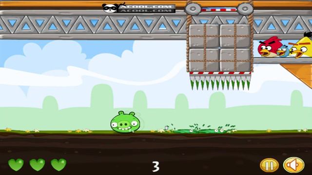 Crush Bad Piggie! - ALL BAD PIGS GOT TRAPPED BY 3 ANGRY BIRDS! смотреть онлайн