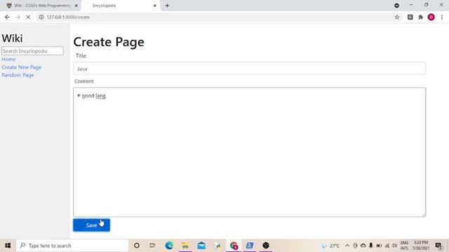 CS50’s Web Programming with Python and JavaScript project 1 Wiki смотреть онлайн