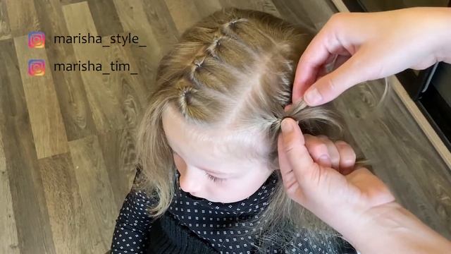 ПРОСТАЯ ПРИЧЁСКА ДЛЯ ДЕВОЧЕК ИЗ ХВОСТИКОВ И КОСИЧКИ