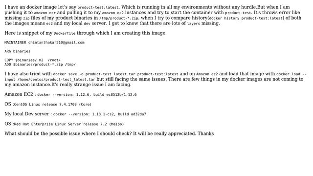 Docker image is not come up with all the layers after pushing it to aws-ecr смотреть онлайн