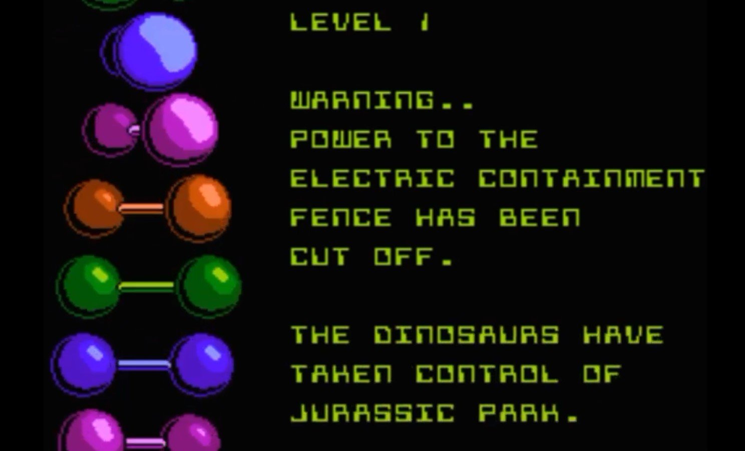 Dendy (Famicom,Nintendo,Nes) 8-bit Jurassic park Level 1