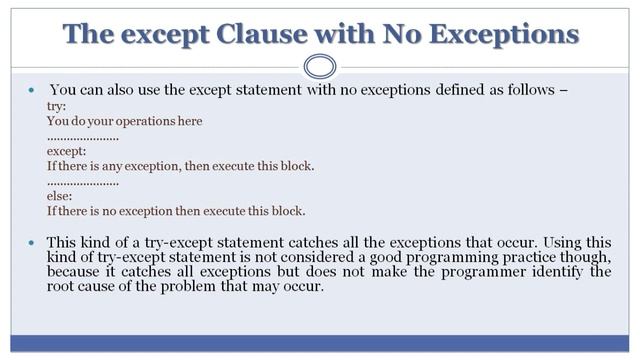 What is exception handling in python. смотреть онлайн