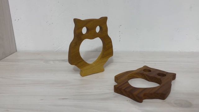 Деревянная игрушка-грызла для самых маленьких Сова смотреть онлайн