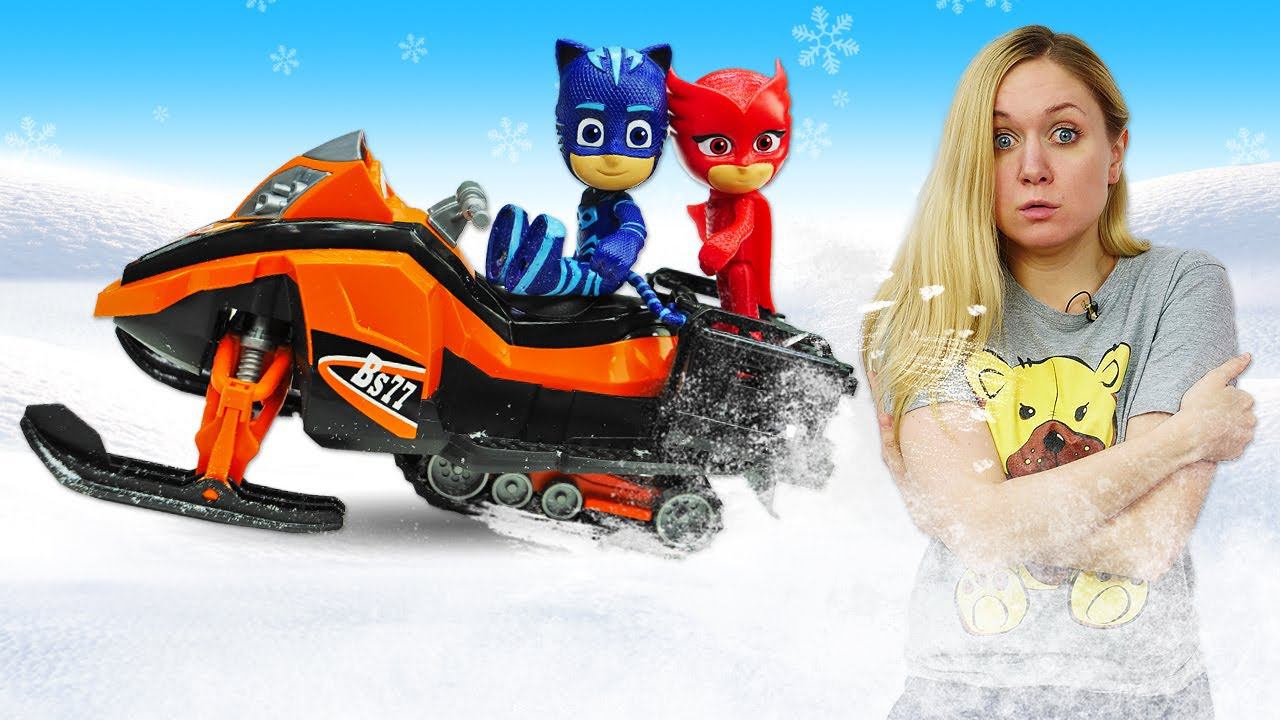 Видео для детей — Погоня за Ромео на снегоходе! Мультфильмы про машинки и пластилин Play Doh смотреть онлайн