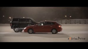Субару и УАЗ Патриот. Танго на льду.