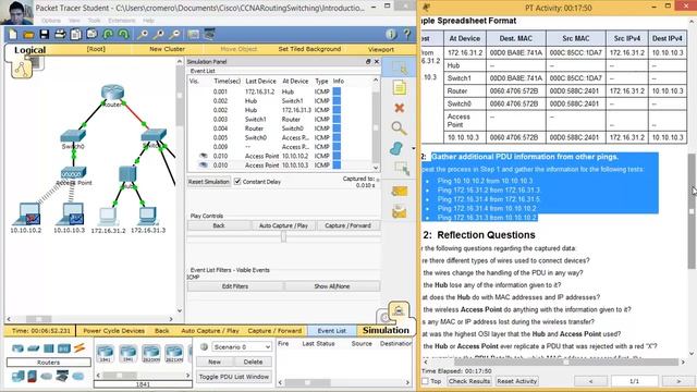 5.3.1.3 Packet Tracer - Identify MAC and IP Addresses смотреть онлайн