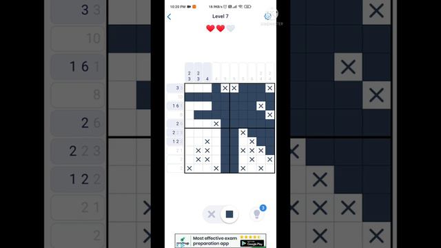 Nonogram game Easy level 7 ( Palm tree) смотреть онлайн