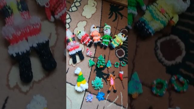 Обзор на мои поделки из резинок на станке