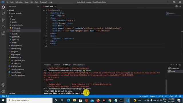 How to Solve Angular VS Code Terminal Problem On Window10 | How to Fix Angular VS Code Terminal смотреть онлайн