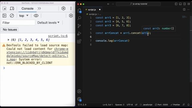 concat Array Method | Chap - 16 | Array Methods and Properties | Javascript Tutorial In Hindi смотреть онлайн