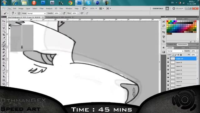 Speed Art EP: #15 "Wolf WallPaper" смотреть онлайн