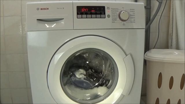 BOSCH WAB28220 washing machine, Easy-care Plus rapid Quick wash 30 degrees program test example. 28 смотреть онлайн