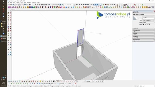 Sketchup - jak zacząć (ściany, okna, drzwi, panele, tapeta, meble) смотреть онлайн