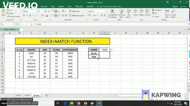 How to Use Match+Index Function in Excel смотреть онлайн