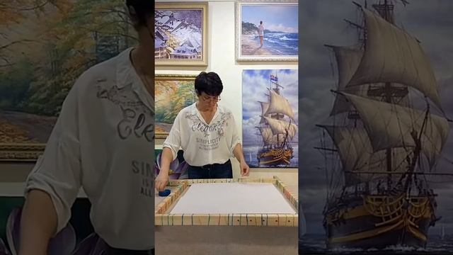 Как натянуть шелк на раму. Роспись по шелку. смотреть онлайн