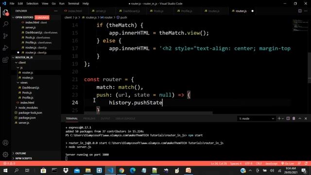 How To Build Your Own Router In JavaScript смотреть онлайн