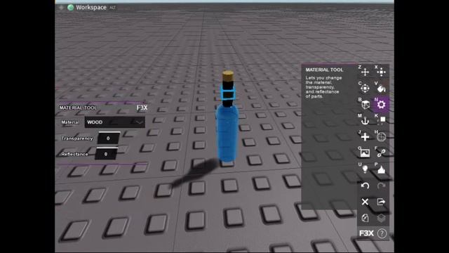 Туториал как сделать бутылку в Roblox studio. смотреть онлайн