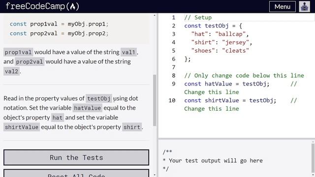 Accessing Object Properties with Dot Notation - freeCodeCamp | Video 84 | Basic JavaScript смотреть онлайн