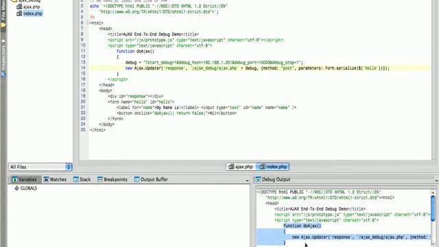 AJAX and PHP End-to-End Debugging смотреть онлайн