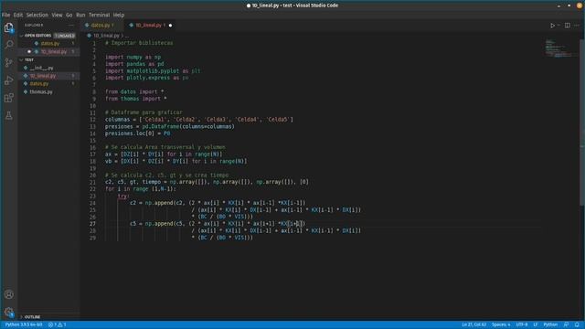 Simulacion 1D lineal implicita con Python [SMY] смотреть онлайн