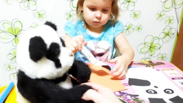 Аппликация мишка-панда для детей 2-3 лет. смотреть онлайн