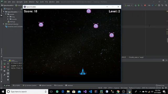 Python clone Space Invaders made with PyGame смотреть онлайн