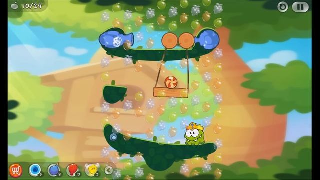 Cut the Rope 2 - Level 19 (3 stars, 24 fruits, 2 stars + don't use air cushions) смотреть онлайн