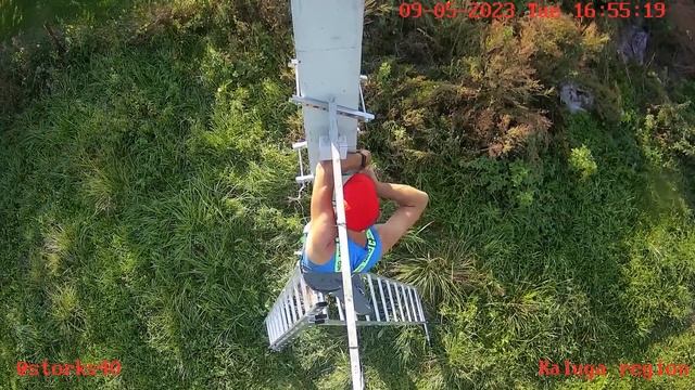 Монтаж видеокамеры на  бетонный столб. Часть 1