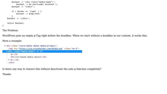 Wordpress: Remove empty p-Tags in Shortcode content before non p-Tags смотреть онлайн