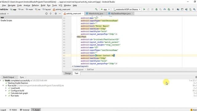 Tutorial 29: Insert data into SQLite database in Android(Part-1) смотреть онлайн