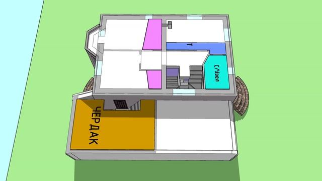 ТРЁХЭТАЖНЫЙ ДОМ С МАНСАРДОЙ 180 кв. + ГАРАЖ 50 кв. СБЛОКИРОВАННЫЙ ДВУХКВАРТИРНЫЙ. 3D ПРОЕКТ смотреть онлайн