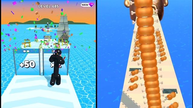 Tall Man Run | Sandwich Runner - ALL LEVELS iOS/Android Gameplay смотреть онлайн