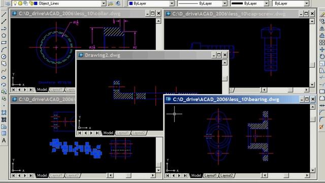 Simple AutoCAD 2006 Tutorial - less10_2.avi смотреть онлайн
