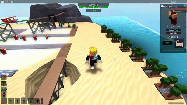 Roblox. Tower Battles. на карте Western. #1 Защита базы до 34 волны. смотреть онлайн