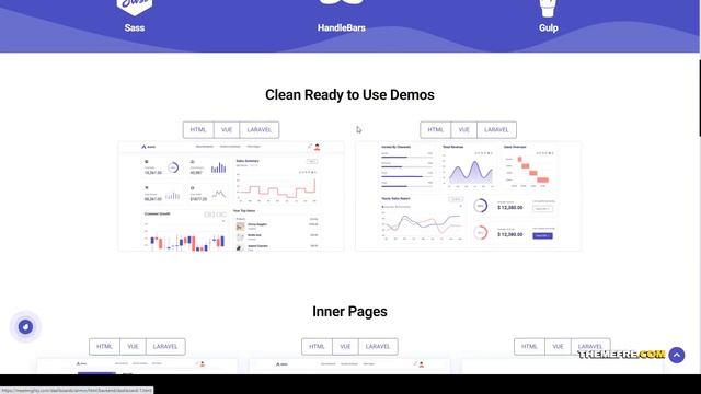 Airmin Laravel HTML SCSS Admin Template admin template project kit Saki смотреть онлайн