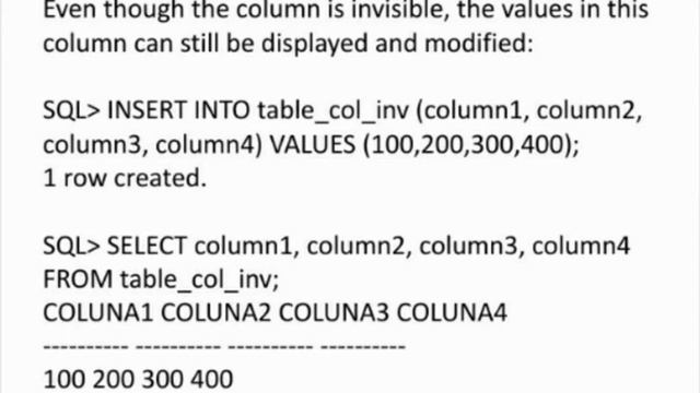 Oracle PLSQL | Secret 2 | Invisible columns| Database geek смотреть онлайн