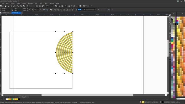CorelDraw 2021 Polygon, Star, Spiral, Common shape, Impact, and Graph paper tutorial смотреть онлайн
