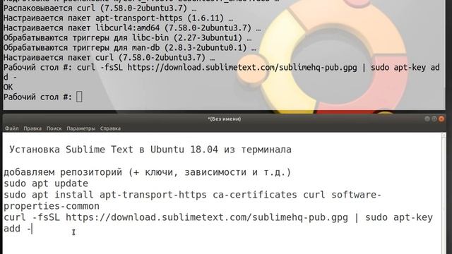 Установка Sublime Text в Ubuntu 18.04 из терминала #3 смотреть онлайн