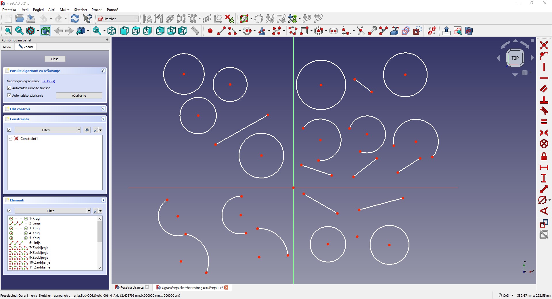 Ograničenja 2D skice - FreeCAD - Sketcher radno okruženje смотреть онлайн