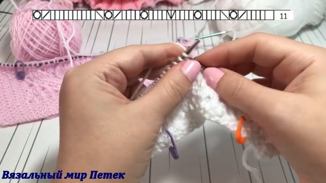 Красивейший узор Лилии - Вязание спицами смотреть онлайн