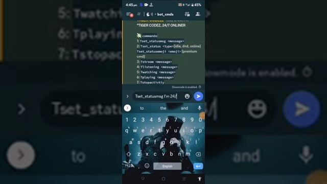 how to make discord account 24/7 online for free letest bot with 10+ commands (TIGER CODEZ) #discor смотреть онлайн