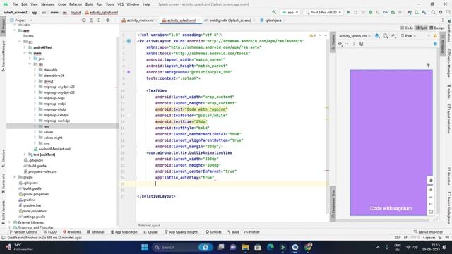 Creating An Animated Splash Screen With Lottie Files In Android Studio - Beginners Tutorial смотреть онлайн