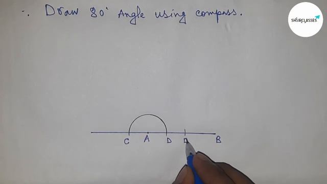 How to draw 80 degree angle with compass. shsirclasses. смотреть онлайн