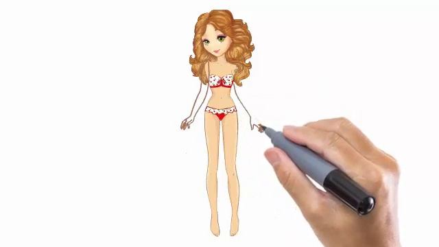 Учимся рисовать. Красивая девочка . Оля смотреть онлайн